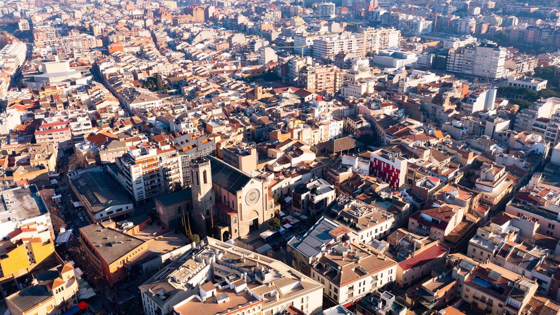 Vista panorámica de Granollers, Barcelona, España